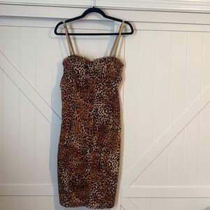 Animal Print Spaghetti Strap Dress